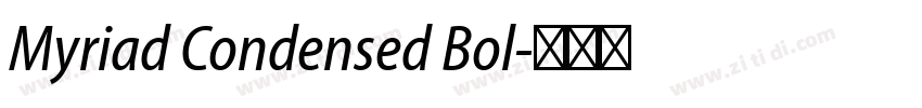 Myriad Condensed Bol字体转换